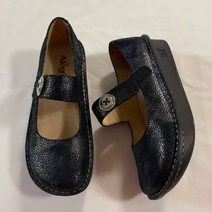 Alegrìa Blue Black. Mary Jane Nurse Clog
